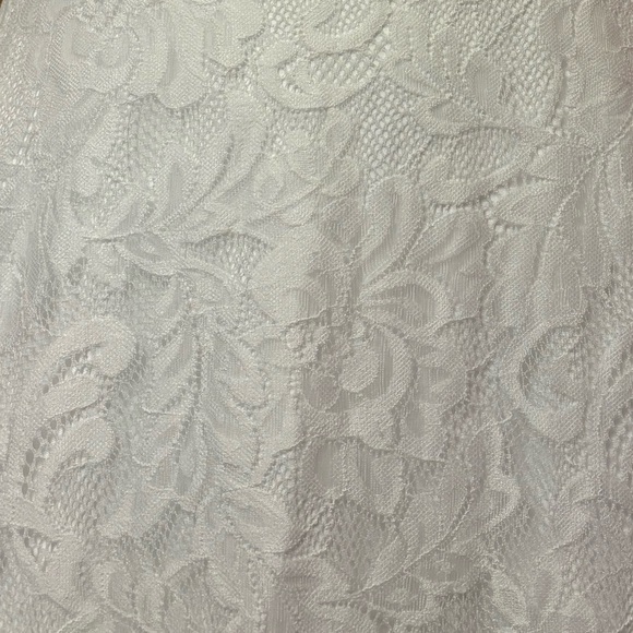 White Lace Bell Sleeve wedding Dress SZ S - Picture 8 of 14